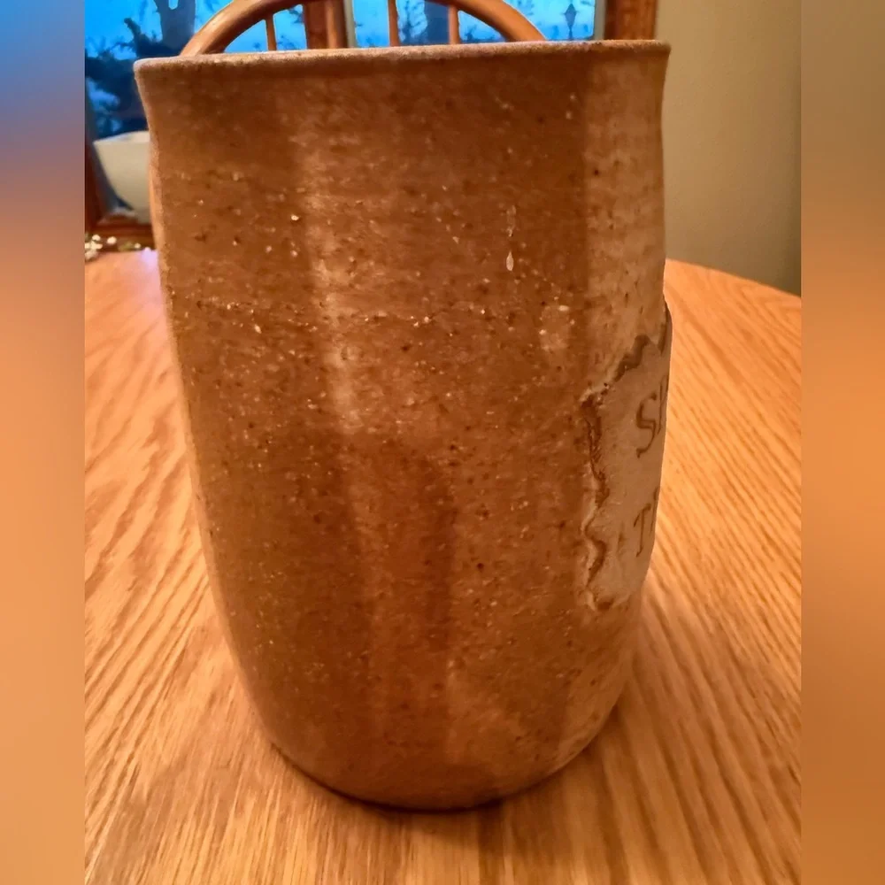 Brown Ceramic Utensil Holder 